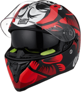 casque rouge et noir