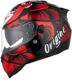 casque noir et rouge